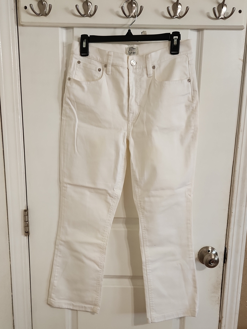J. Crew Cream Straight-Leg Jeans